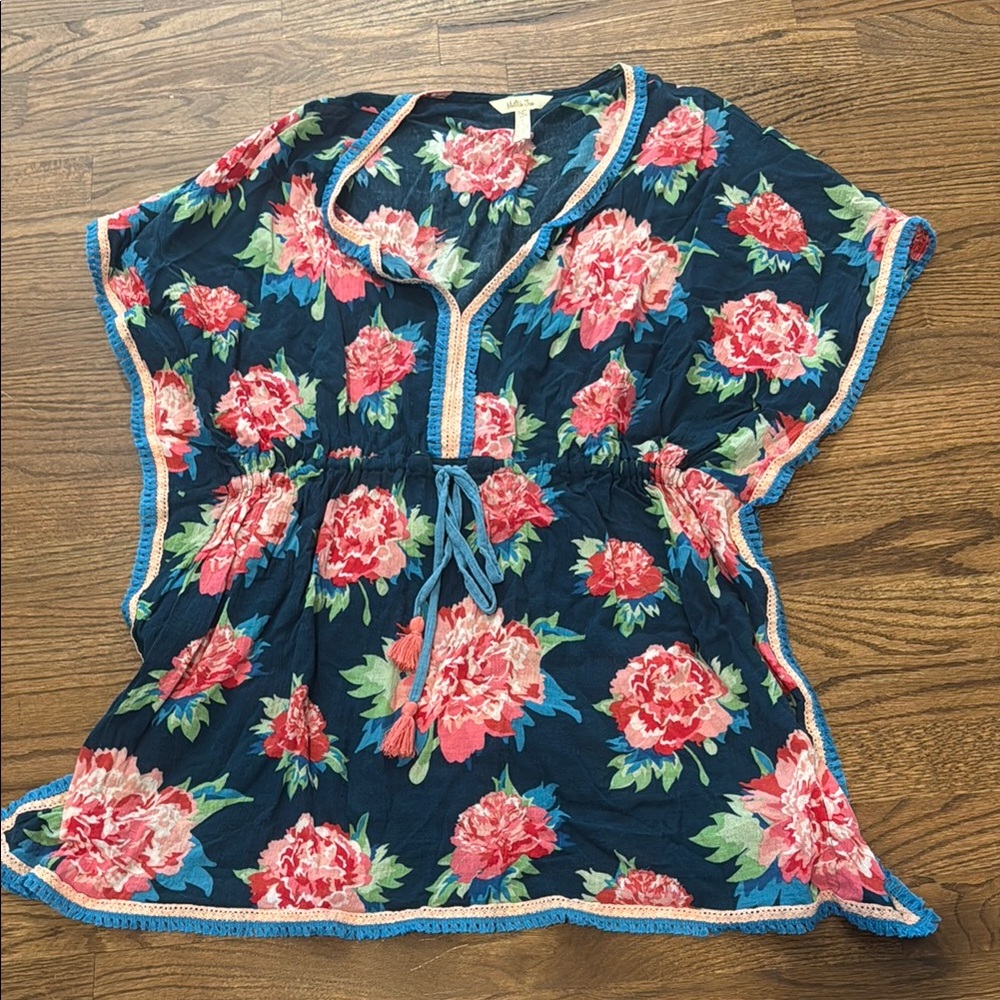 Matilda Jane Blue and Pink Floral Swim Coverup